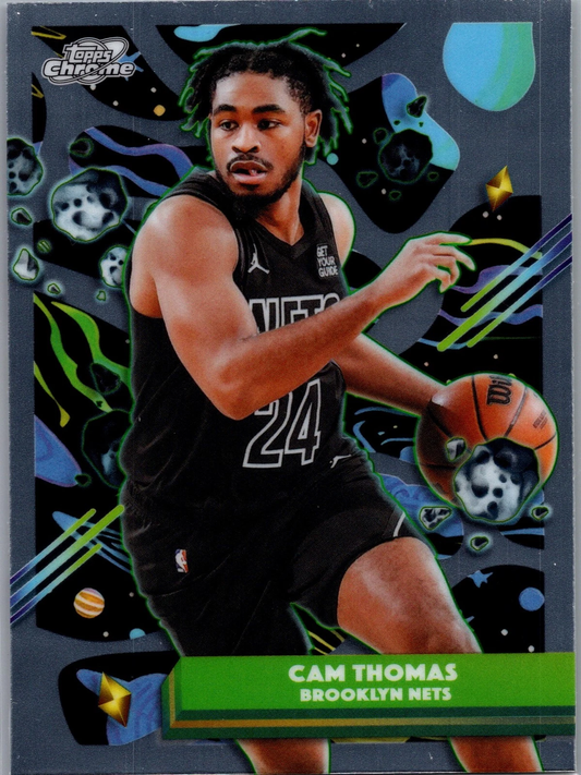 2025 Topps Chrome Cosmic Cam Thomas #150 Brooklyn Nets