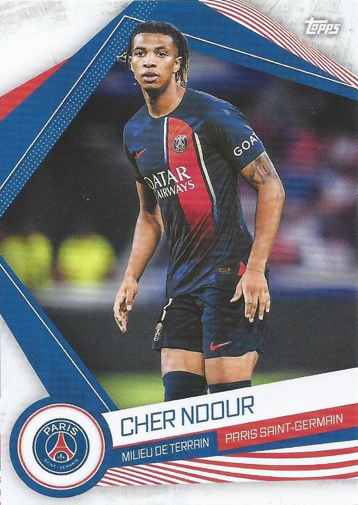 2023 Topps PSG Fan Set Cher Ndour PSG-16 Paris Saint-Germain