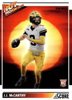2024 Panini Score Football Hot Rookies J.J. McCarthy Minnesota Vikings #11 RC