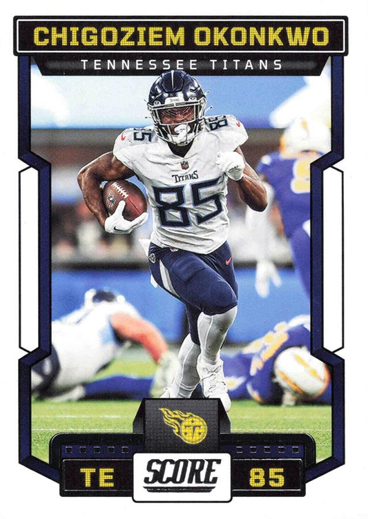2023 Panini Score Football Chigoziem Okonkwo Tennessee Titans #34