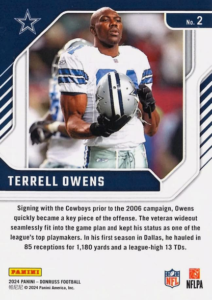 2024 Panini Donruss Legend Series Terrell Owens #2 Dallas Cowboys