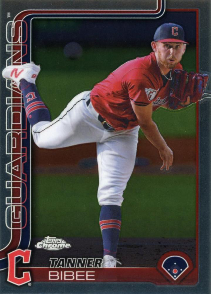 2025 Topps Chrome MLB Tanner Bibee #236 Cleveland Guardians