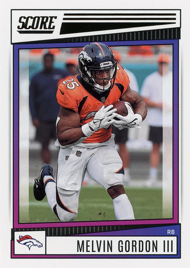 2022 Panini Score Melvin Gordon III Denver Broncos #80