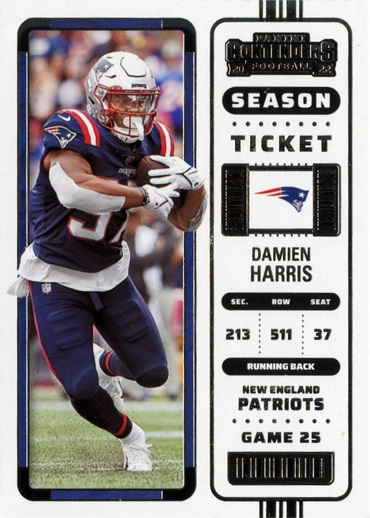 2022 Panini Contenders Damien Harris New England Patriots #87
