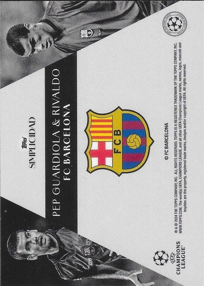2023 Topps Simplicidad Pep Guardiola / Rivaldo FC Barcelona