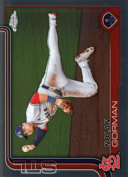 2025 Topps Chrome MLB Nolan Gorman #80 St. Louis Cardinals