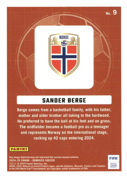 2024 Panini Donruss Craftsmen Sander Berge #9 Norway