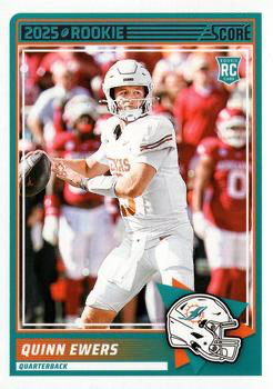 2025 Panini Score Quinn Ewers RC #75 Miami Dolphins