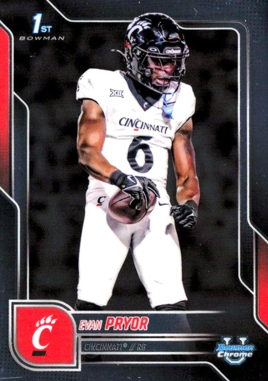 2025 Topps Bowman U Chrome Evan Pryor 1st #118 Cincinnati Bearcats