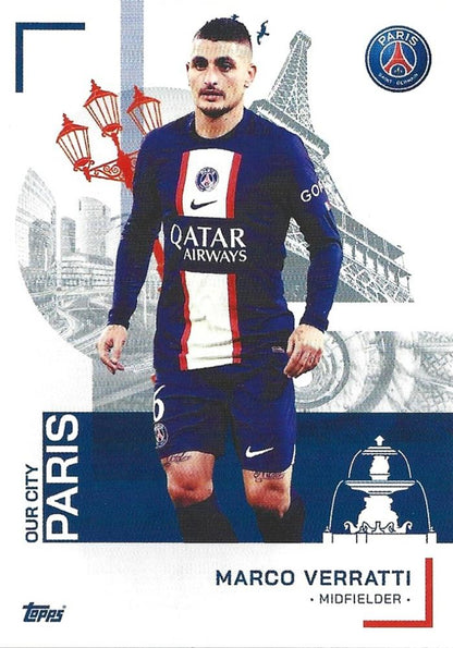 2022 Topps PSG Team Set Marco Verratti #30 Paris Saint-Germain