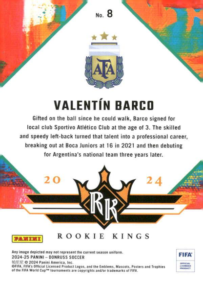 2024 Panini Donruss Rookie Kings Valentin Barco #8 Argentina