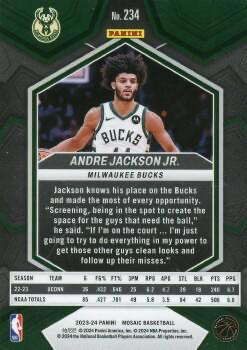 2023 Panini Mosaic Andre Jackson Jr. #234 Milwaukee Bucks
