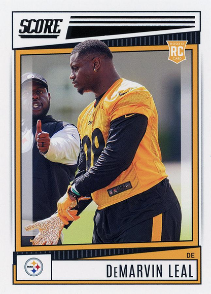 2022 Panini Score DeMarvin Leal RC Pittsburgh Steelers #356