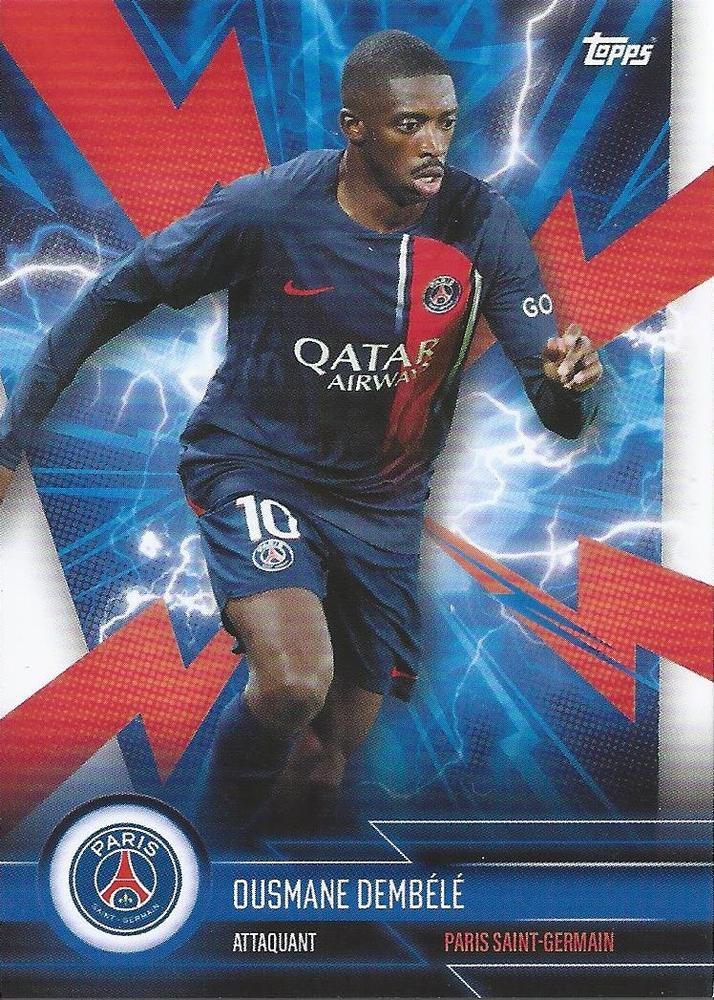 2023 Topps PSG Fan Set Super Electric Ousmane Dembélé #PSGS-5 Paris Saint-Germain