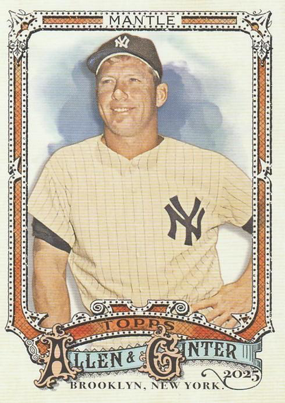 2025 Topps Allen & Ginter Mickey Mantle #19 New York Yankees