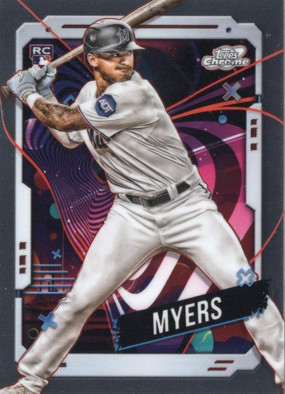 2024 Topps Chrome Cosmic Dane Myers RC #152 Miami Marlins