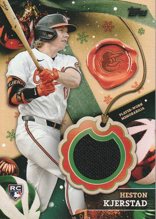 2024 Topps Holiday Rookie Patch Heston Kjerstad Baltimore Orioles #RC-HK