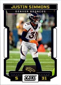 2023 Panini Score Football Justin Simmons Denver Broncos #75