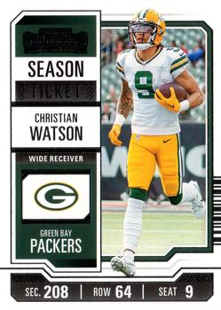2023 Panini Contenders Christian Watson Green Bay Packers #37