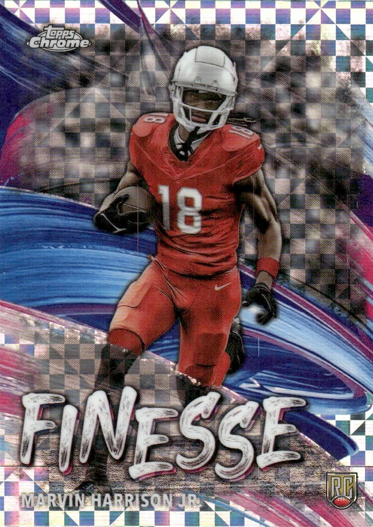 2024 Topps Chrome Finesse X-Fractor Marvin Harrison Jr. #F-5 Arizona Cardinals
