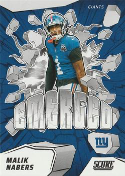 2025 Panini Score Emerged Malik Nabers #9 New York Giants