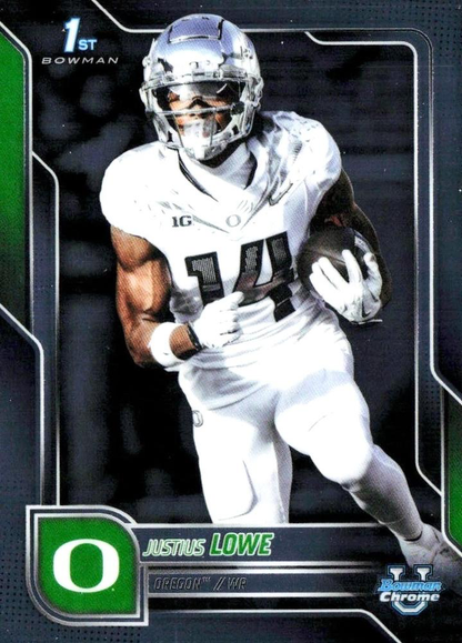 2025 Topps Bowman U Chrome Justius Lowe 1st #166 Oregon Ducks