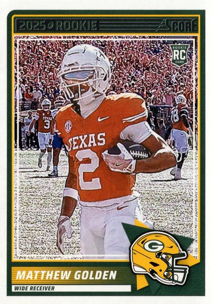 2025 Panini Score Matthew Golden RC #56 Green Bay Packers