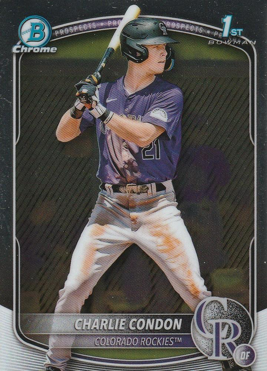2025 Topps Bowman Chrome Prospects Charlie Condon 1st #BCP-75 Colorado Rockies