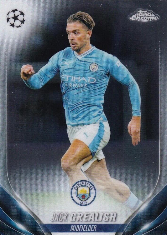 2023 Topps Chrome UEFA Club Competitions Jack Grealish #124 Manchester City