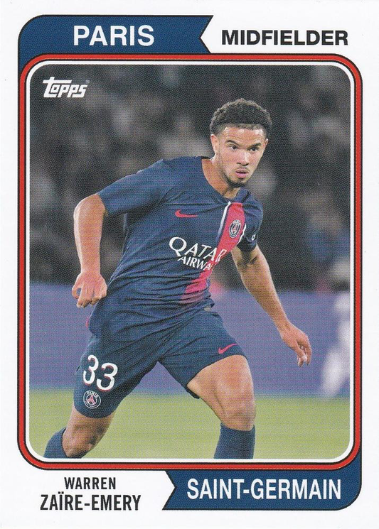 2023 Topps PSG Team Set 1974 Topps Warren Zaïre-Emery #43 Paris Saint-Germain
