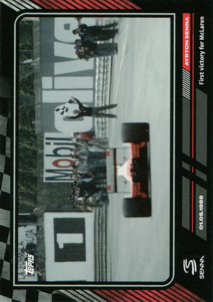 2023 Topps The Story of Senna Ayrton Senna 01.05.1988 First victory for McLaren