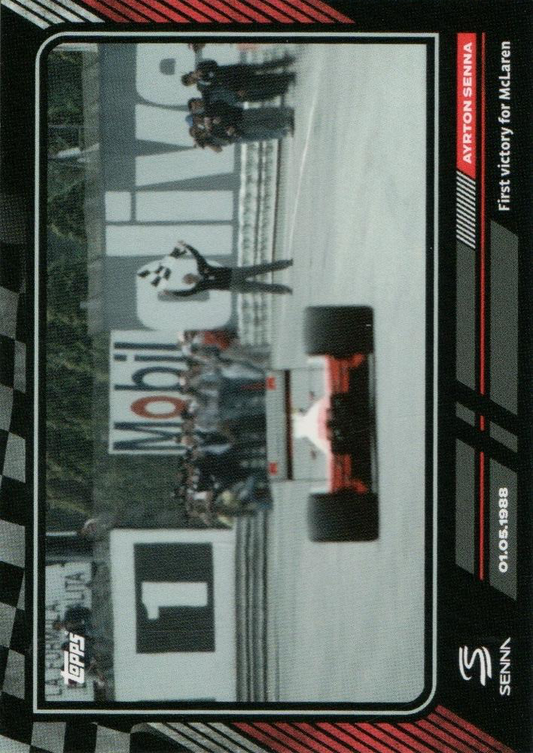 2023 Topps The Story of Senna Ayrton Senna 01.05.1988 First victory for McLaren