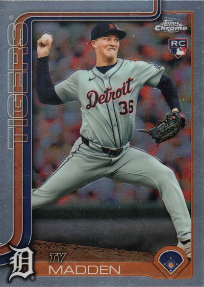 2025 Topps Chrome MLB Ty Madden RC #285 Detroit Tigers