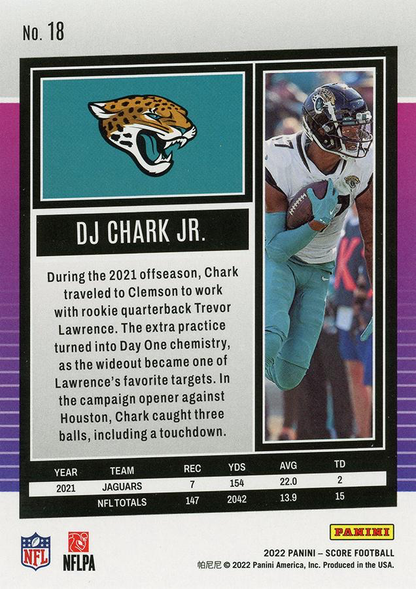 2022 Panini Score DJ Chark Jr. Jacksonville Jaguars #18