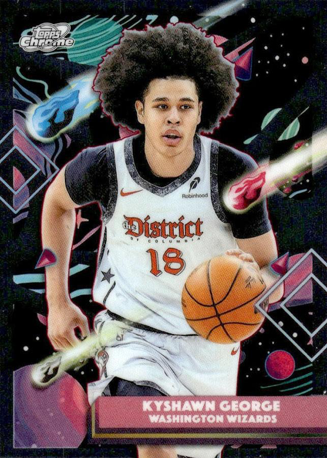 2025 Topps Chrome Cosmic Kyshawn George #98 Washington Wizards