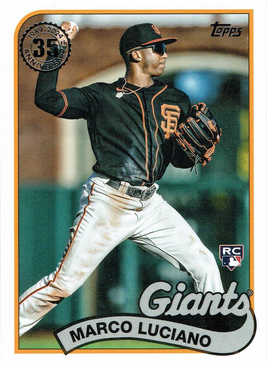 2024 Topps Series 1 1989 35th Anniversary Marco Luciano RC San Francisco Giants #89B-11