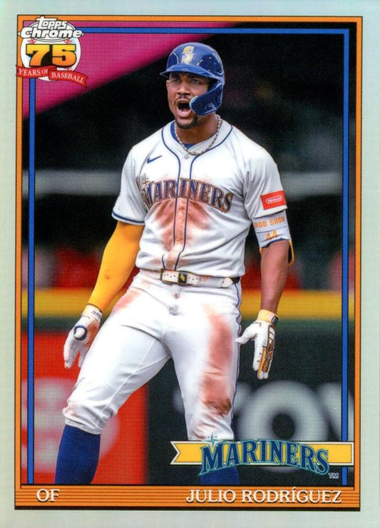 2026 Topps Chrome 1991 35th Julio Rodríguez #91CB-13 Seattle Mariners