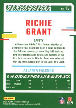 2023 Panini Donruss Richie Grant #13 Atlanta Falcons