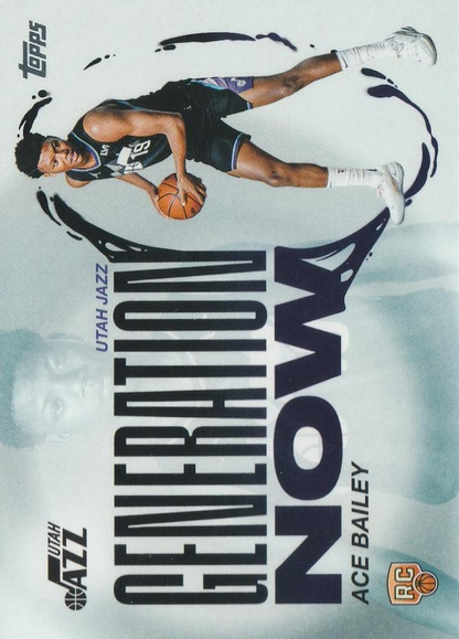 2025 Topps NBA Generation Now Ace Bailey GN-5 Utah Jazz
