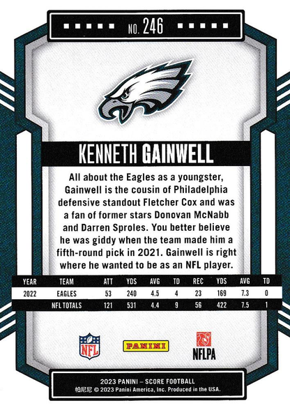 2023 Panini Score Football Kenneth Gainwell Philadelphia Eagles #246