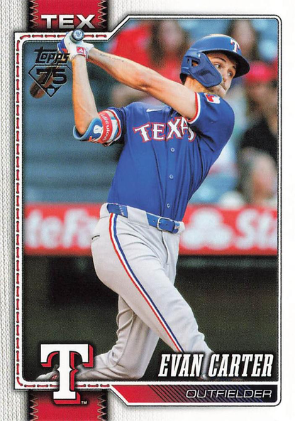 2026 Topps Series 1 Evan Carter #110 Texas Rangers