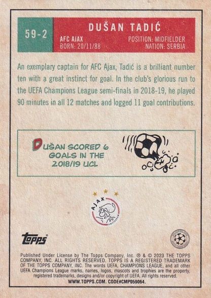 2022 Topps UCC 1959 Dušan Tadić #59-2 Ajax
