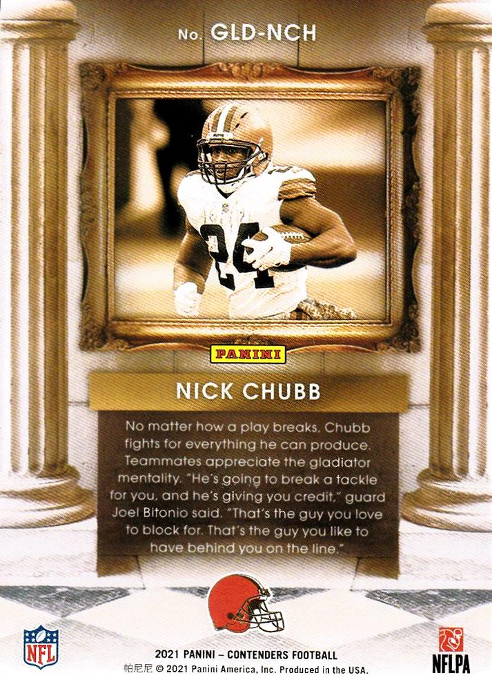 2021 Panini Contenders Gladiators Nick Chubb Cleveland Browns #GLD-NCH