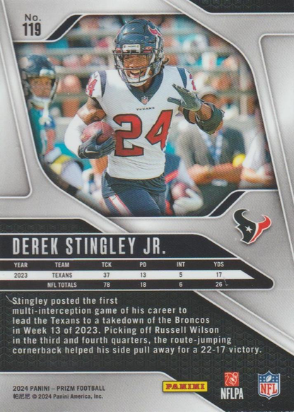 2024 Panini Prizm Derek Stingley Jr. #119 Houston Texans