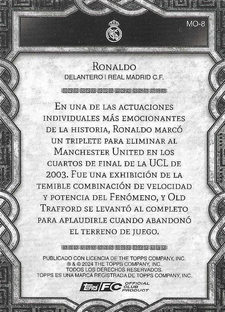 2024 Topps Real Madrid Fan Set Monolith Ronaldo #MO-8 Real Madrid CF