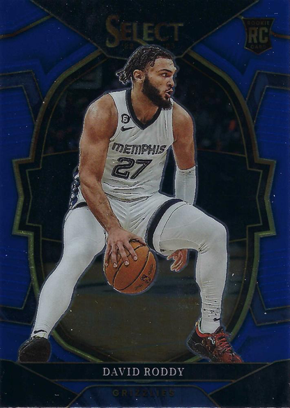 2022 Panini Select Blue David Roddy #78 Memphis Grizzlies