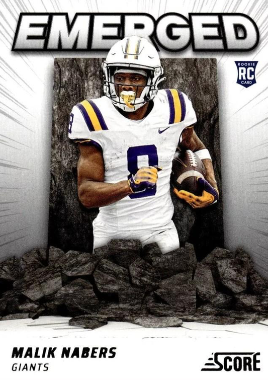 2024 Panini Score Football Emerged Malik Nabers New York Giants #EM-MNS RC
