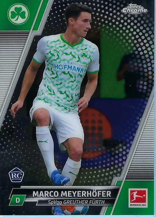 2021 Topps Chrome Bundesliga Marco Meyerhofer RC #48 SpVgg Greuther Furth