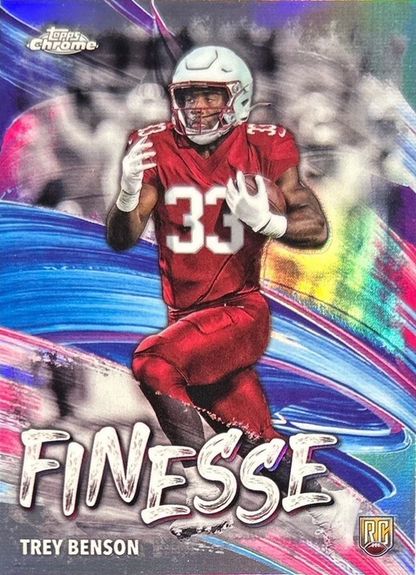 2024 Topps Chrome Finesse Refractor Trey Benson #F-9 Arizona Cardinals