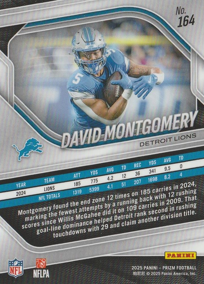 2025 Panini Prizm David Montgomery #164 Detroit Lions